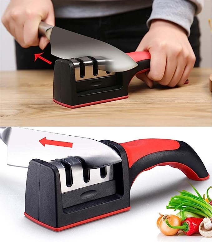 3-in-1 Knife Sharpener Set with Ceramic Peeler – Premium Kitchen Tool in Pakistan - Image 2
