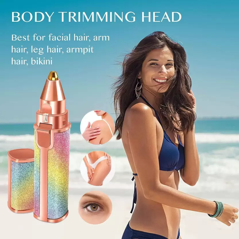 2 in 1 Eyebrow Trimmer | Rechargeable Ladies Eyebrow & Nose Hair Shaver – Portable Facial Hair Remover for Women in Pakistan - Image 9