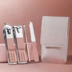 4-in-1 Professional Manicure Set – Stainless Steel Nail Care Kit with Nail Clippers, Nail File & Dead Skin Fork (Random Color) - Image 6