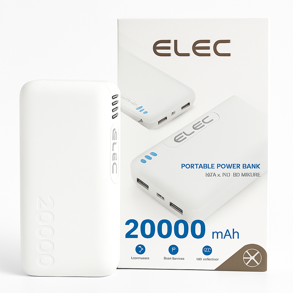 Elec 20000mAh Power Bank – PD Fast Charging, High-Capacity Portable Charger - Image 2