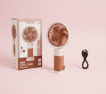 Mini Cute Fan – Portable USB Rechargeable Handheld Cooling Fan for Kids & Adults, Stand/Base Included (Random Color) - Image 6