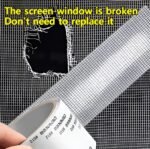 Mesh Roll Tape Window Screen Repair Patch – Strong Self-Adhesive Fiberglass Mesh, Easy DIY Screen Repair Tape for Windows & Doors (2 Meter)
