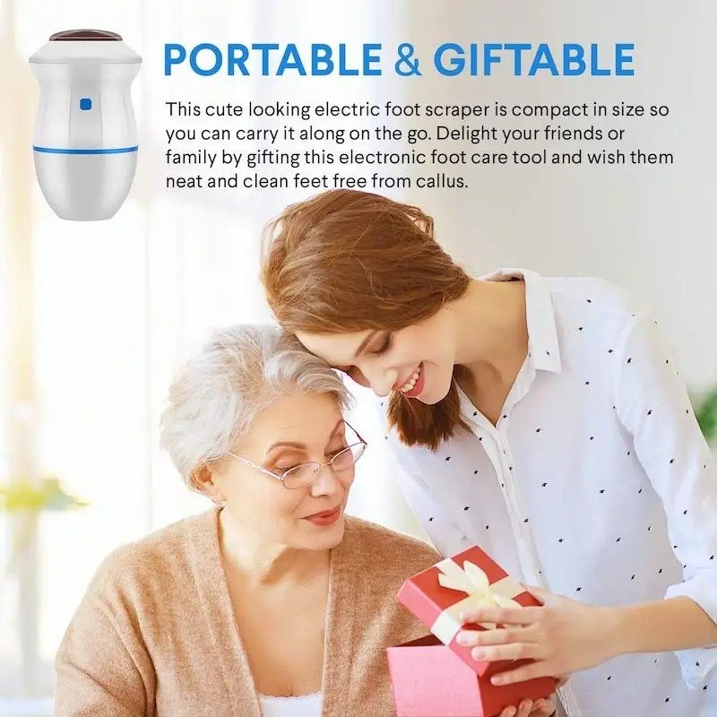 Back Callus Remover with Built-In Vacuum – Electric Foot Grinder for Dead Skin, Cracked Heels & Calluses, Rechargeable Pedicure Tool with Gentle & Powerful Exfoliation - Image 3