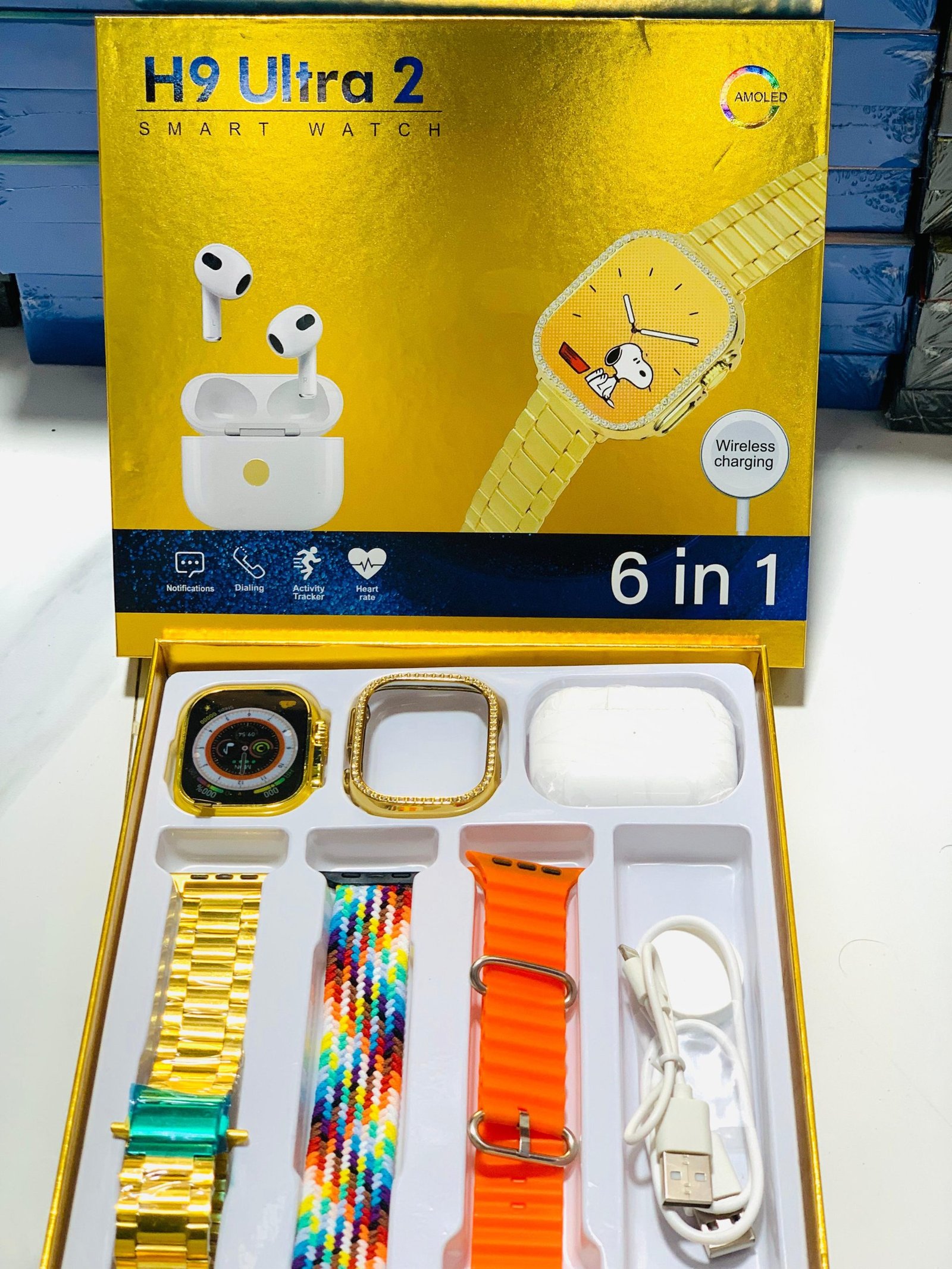 H9 Ultra 2 Smart Watch 6-in-1 Set with AirPods 3 | Original Full Display | Smart N Shop