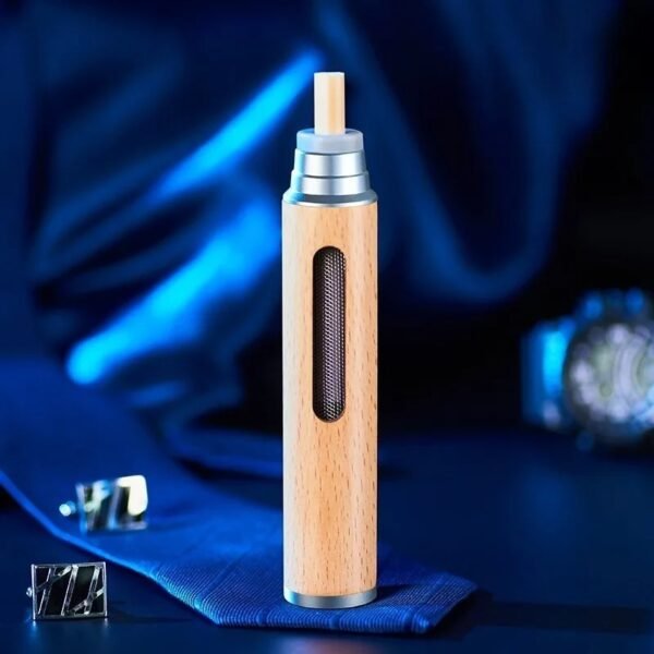 Portable walnut car ashtray with mini filter