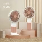 Mini Cute Fan – Portable USB Rechargeable Handheld Cooling Fan for Kids & Adults, Stand/Base Included (Random Color)