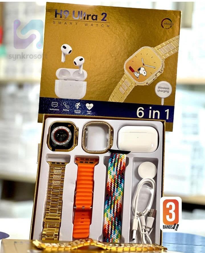 H9 Ultra 2 Smart Watch 6-in-1 Set with AirPods 3 | Original Full Display | Smart N Shop - Image 8