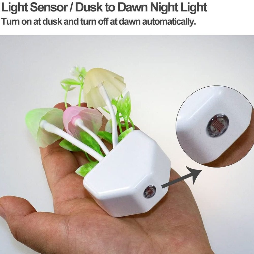 imgi_73_01e9547b3092c5b6520eb66aca9a0614.jpg Mushroom Night Light Dusk To Dawn Sensor LED Night Lights Flower Lamp Bedroom Baby Room Lamps For Kids Gifts - Image 5