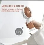 Mini Cute Fan – Portable USB Rechargeable Handheld Cooling Fan for Kids & Adults, Stand/Base Included (Random Color) - Image 2