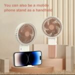 Mini Cute Fan – Portable USB Rechargeable Handheld Cooling Fan for Kids & Adults, Stand/Base Included (Random Color) - Image 4