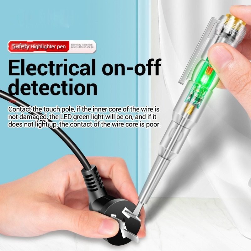 LED Test Pen Intelligent Induction Power Voltage Detector Pen Voltmeter 24-250V Circuit Tester Tool - Image 7
