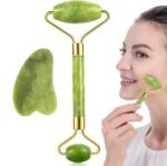 Flawless Jade Roller With Stone (marble) | Facial Roller & Gua Sha Set - Marble Stone Massage Tool - Image 6