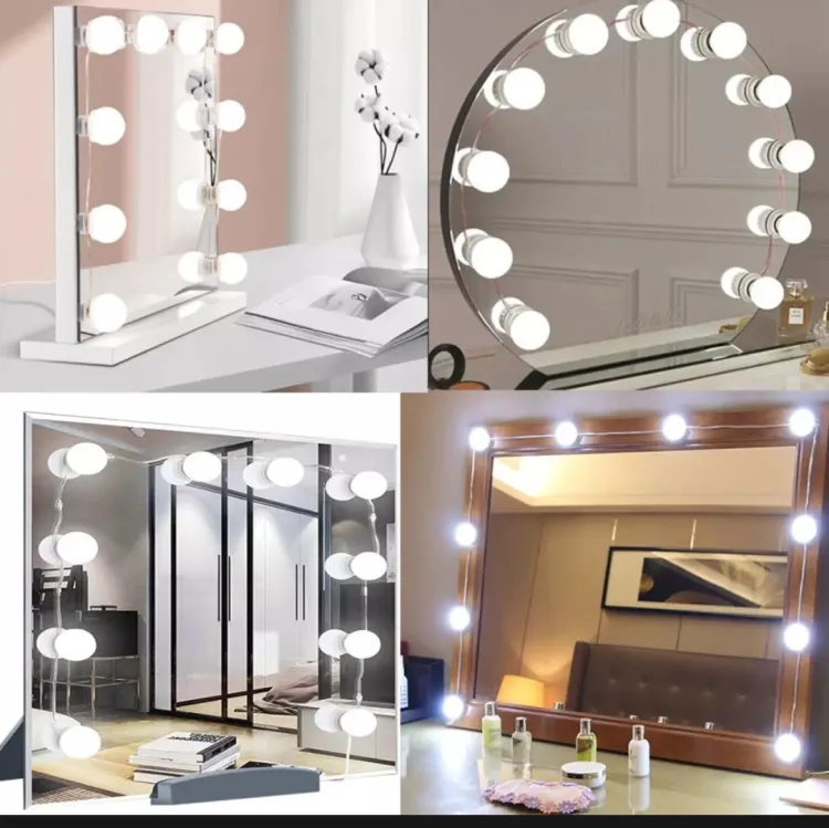 2024_04_5-17 Vanity Mirror Lights - USB Vanity Lights Makeup Lighting 10 Dimmable Light Bulbs - Hollywood Style LED Vanity Mirror Lights Kit for Makeup - Table Bathroom Dressing Room - Image 8