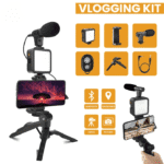 Vloger video making and online meeting Kits Vlog Microphone LED Fill Light Mini Tripod mobile holder