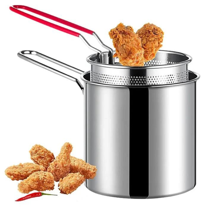 2025_04_13352430451331808874 Stainless Steel Deep Fryer Pot with Strainer – Heavy-Duty Frying Pan for Home Kitchen Use – 1200ML Oil Capacity - Image 2