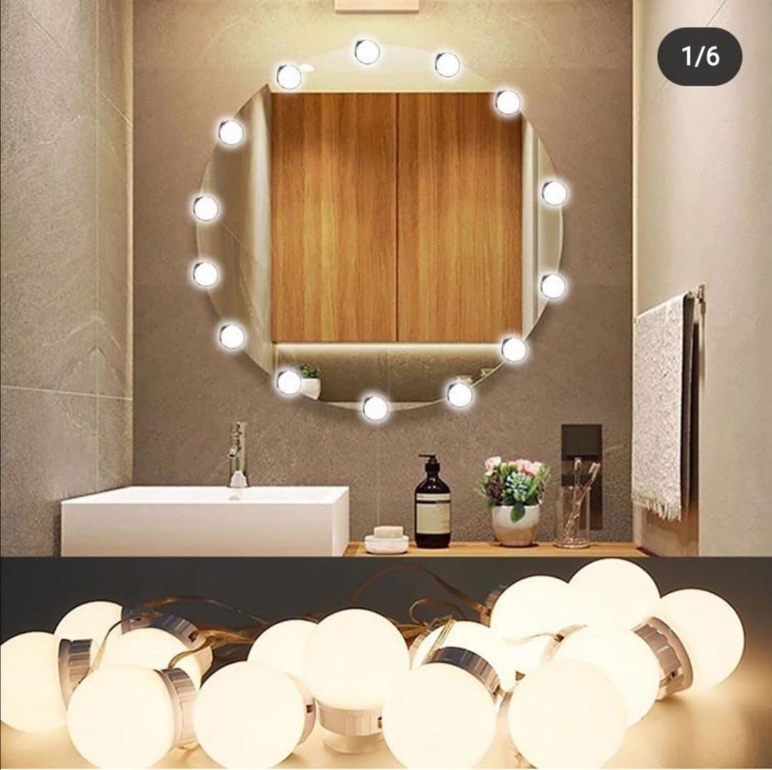 2025_05_97994f15bd7b5836cab15d80ded239cd Vanity Mirror Lights - USB Vanity Lights Makeup Lighting 10 Dimmable Light Bulbs - Hollywood Style LED Vanity Mirror Lights Kit for Makeup - Table Bathroom Dressing Room - Image 3